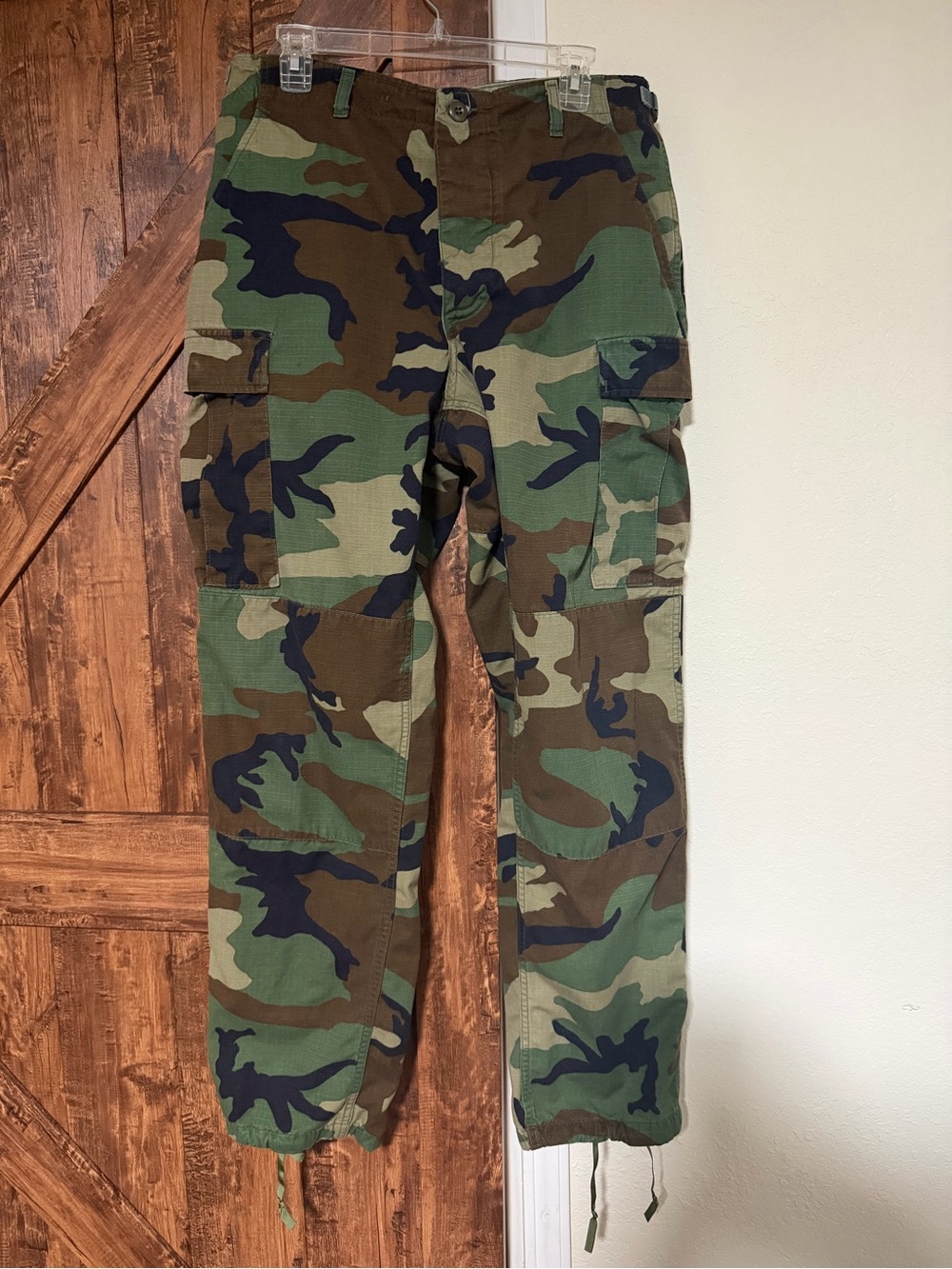 Woodland Men Camouflage Military Combat Pants Cotton Twill Trousers 34x32
